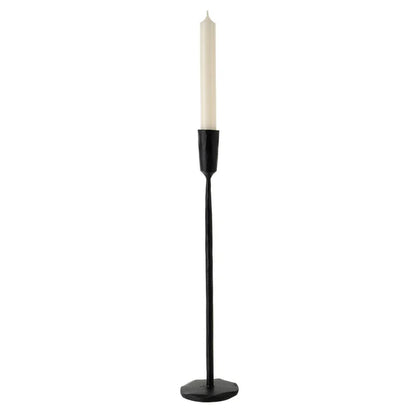 Luna Forged Candleholder Black