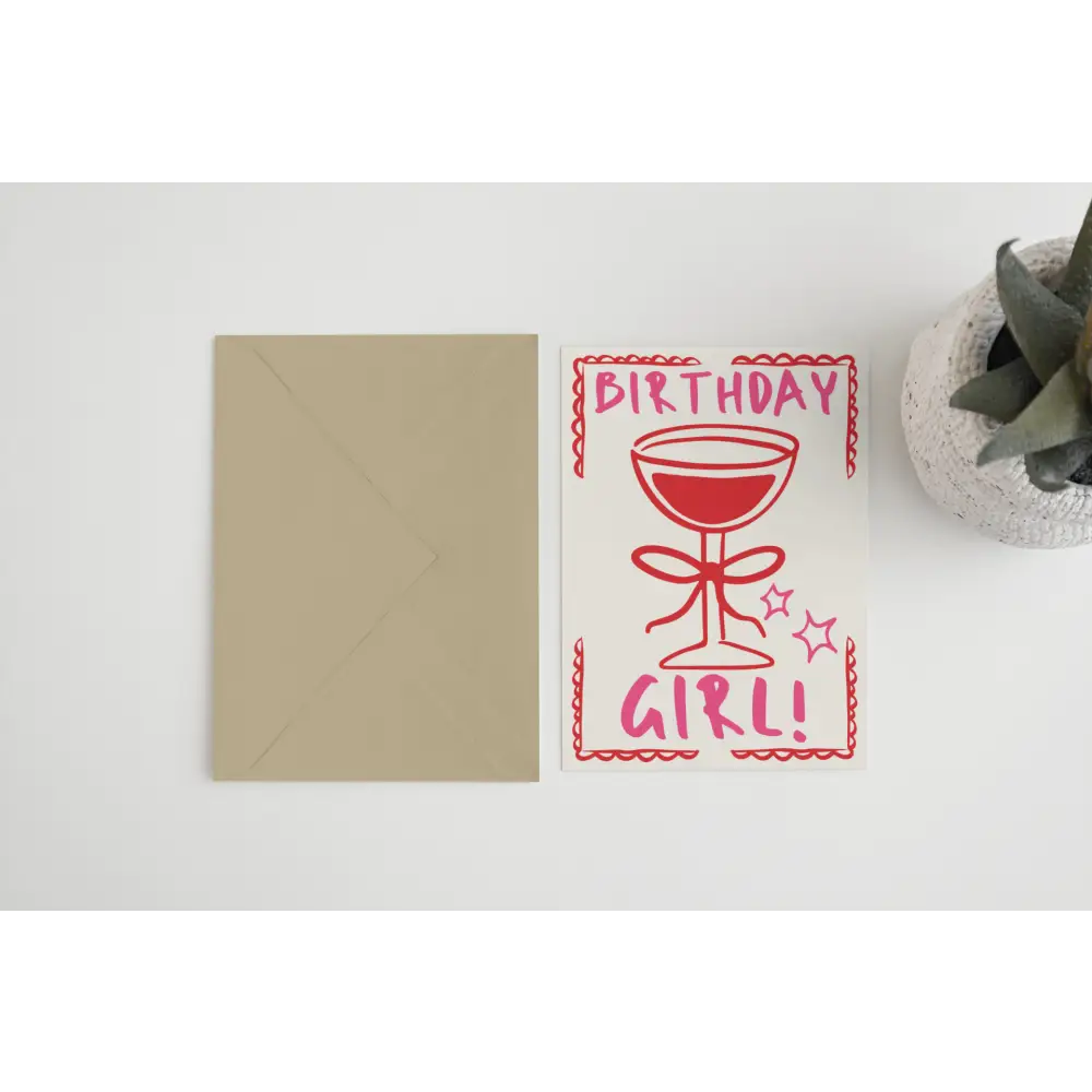 Blue Iris Designs Co - Birthday Girl A6/5x7 card Cello Bag (Biodegradeable) / A6