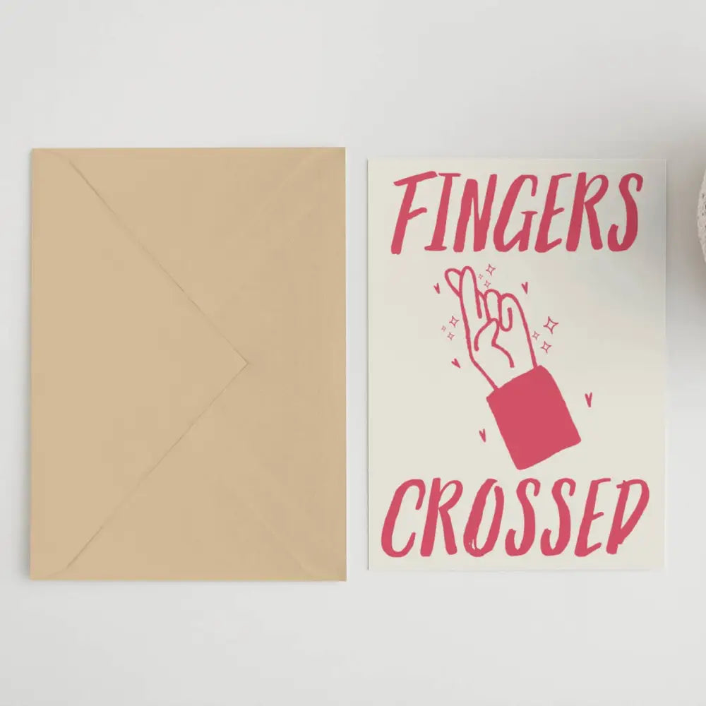 Fingers Crossed Card - PABOOM