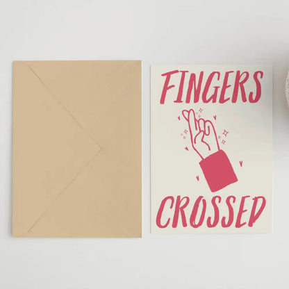 Fingers Crossed Card - PABOOM
