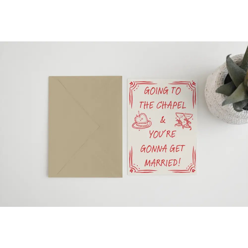 Going to The Chapel Card  - PABOOM