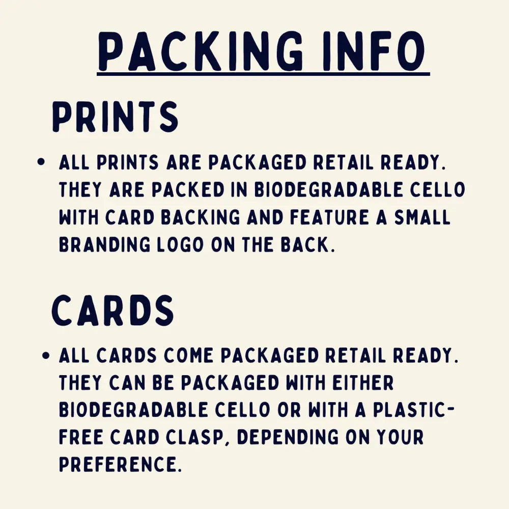 Blue Iris Designs Co - Happy Birthday A6/5x7 card A6 / Cello Bag (Biodegradeable)