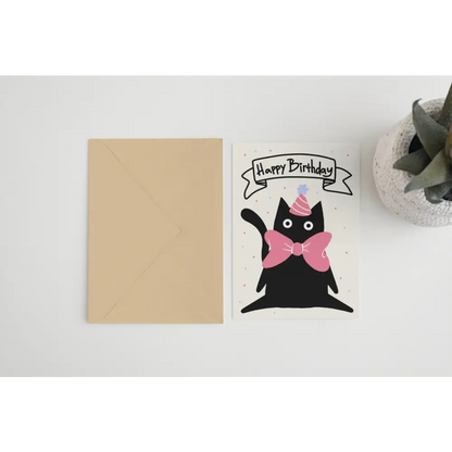 Blue Iris Designs Co - Happy Birthday A6/5x7 card A6 / Cello Bag (Biodegradeable)