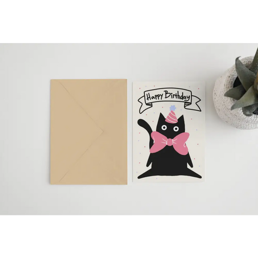 Blue Iris Designs Co - Happy Birthday A6/5x7 card A6 / Cello Bag (Biodegradeable)