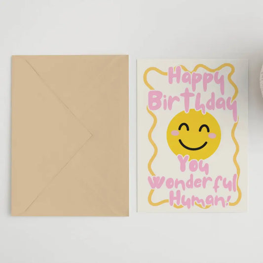 Happy Birthday Wonderful Human Card - PABOOM