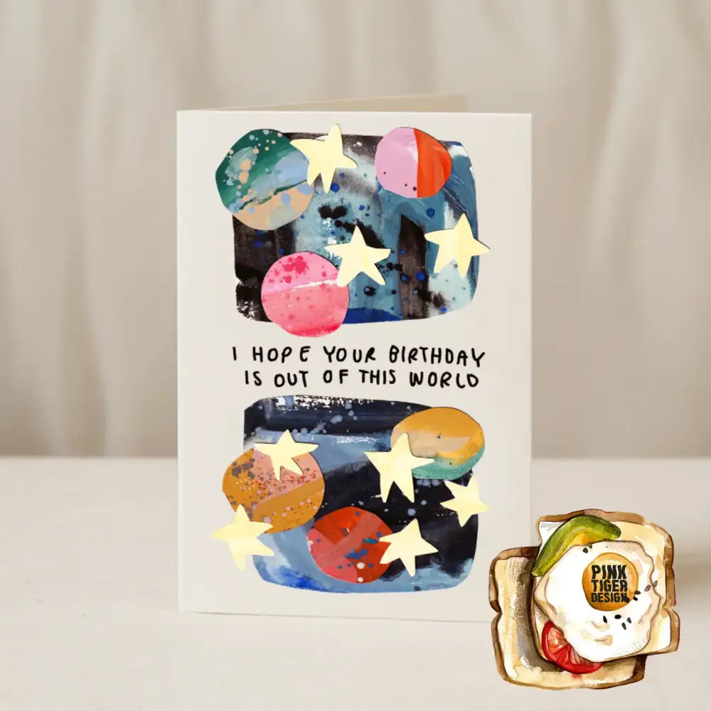 Blue Iris Designs Co - Hope Your Birthday Is Out Of World Card 5x7 / Cello Bag (Biodegradable)