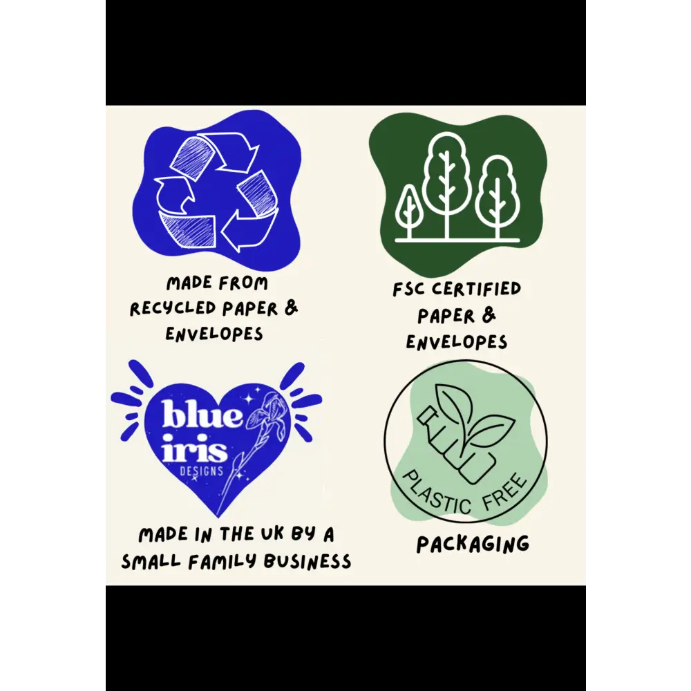 Blue Iris Designs Co - Lets go girls A6/5x7 card A6 / Cello Bag (Biodegradeable)