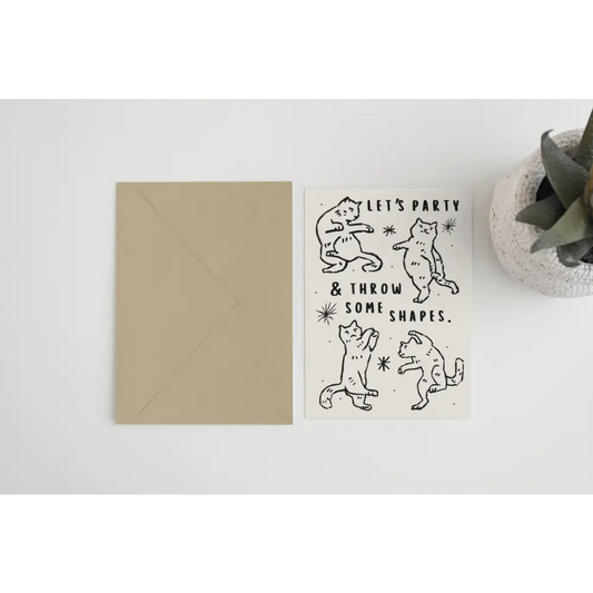 Blue Iris Designs Co - Let’s party and throw some shapes A6/5x7 card Cello Bag (Biodegradeable) / A6