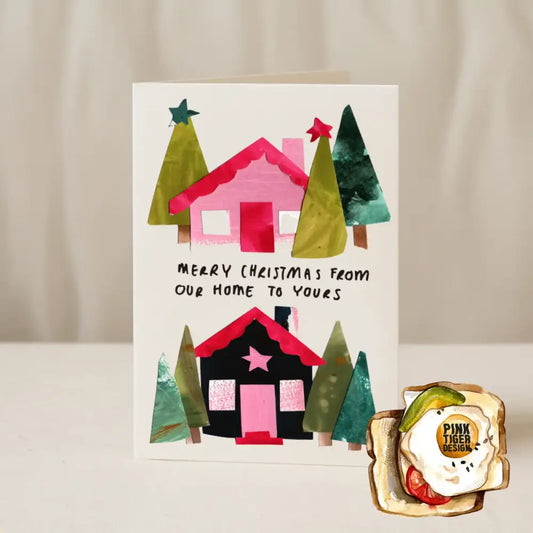 Blue Iris Designs Co - Merry Christmas From Our Home Card 5x7 / Cello Bag (Biodegradable)