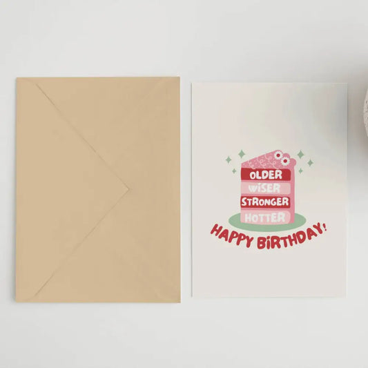 Older, Wiser, Stronger, Hotter Card - PABOOM