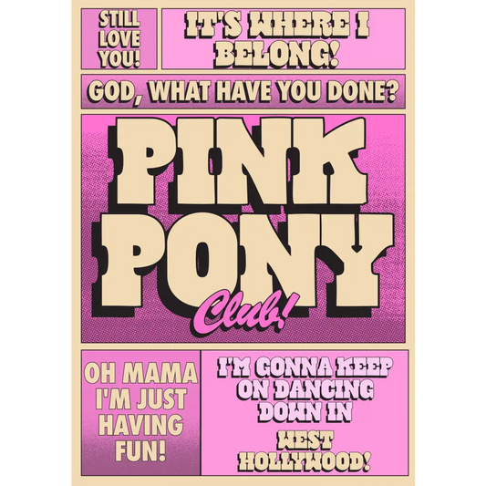 Blue Iris Designs Co - Pink Pony Club Music Inspired print 10x8