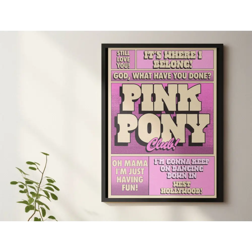Blue Iris Designs Co - Pink Pony Club Music Inspired print 10x8