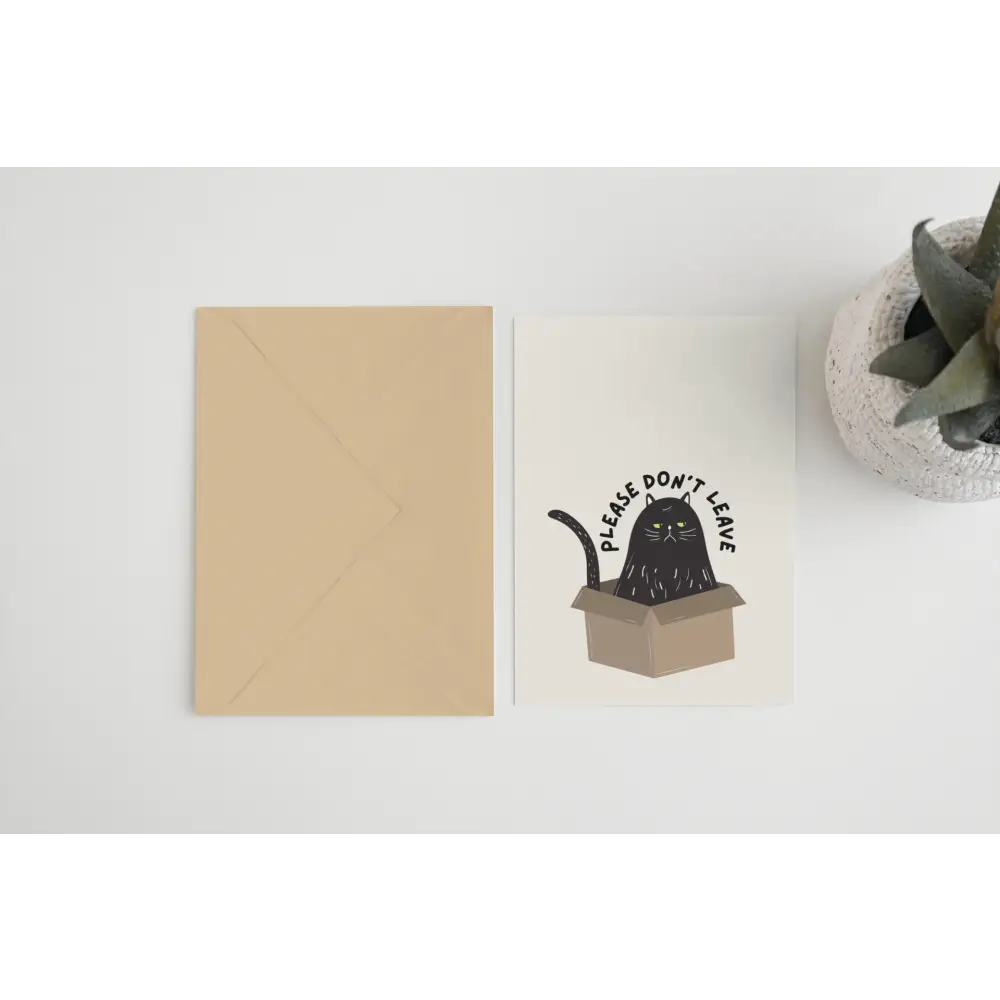 Please Don't Leave Card - PABOOM