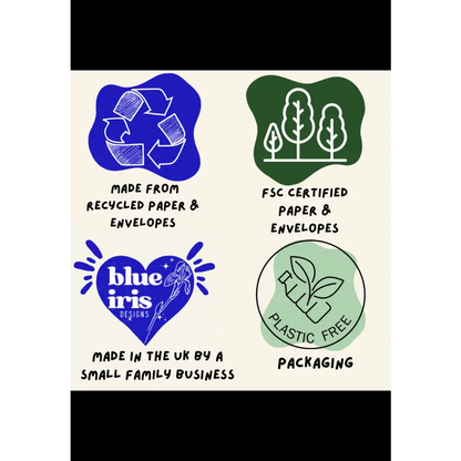 Blue Iris Designs Co - Thank fuck you exist A6/5x7 greeting card Cello Bag (Biodegradeable) / A6