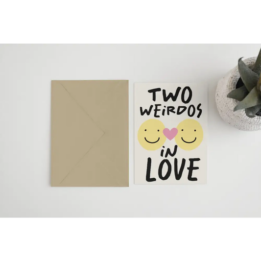 Blue Iris Designs Co - Two weirdos in love A6/5x7 card Cello Bag (Biodegradeable) / A6