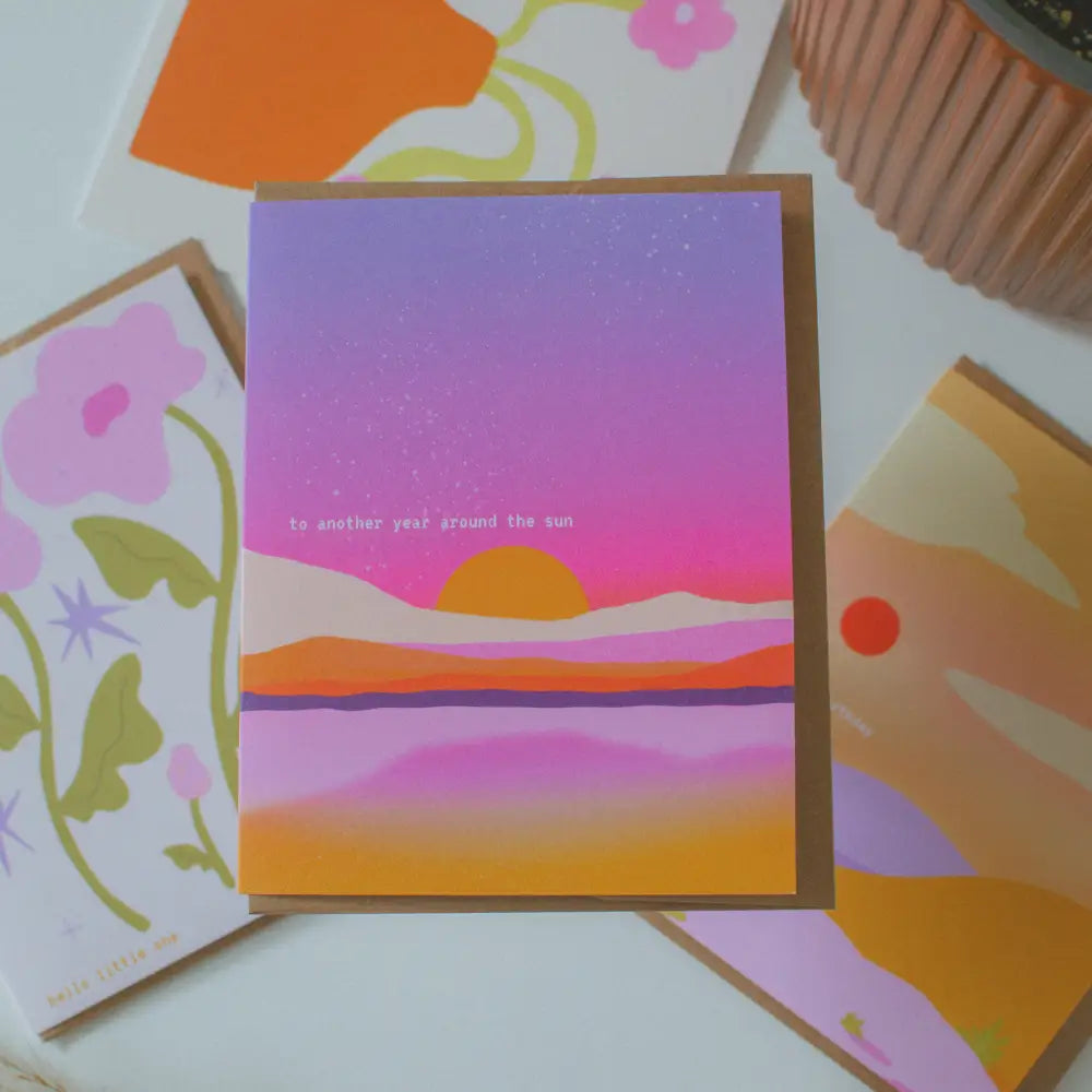 Brush + Bird Paper Co. - Another Year Around the Sun | Vibrant Birthday Card