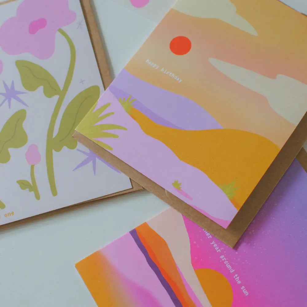Brush + Bird Paper Co. - Another Year Around the Sun | Vibrant Birthday Card