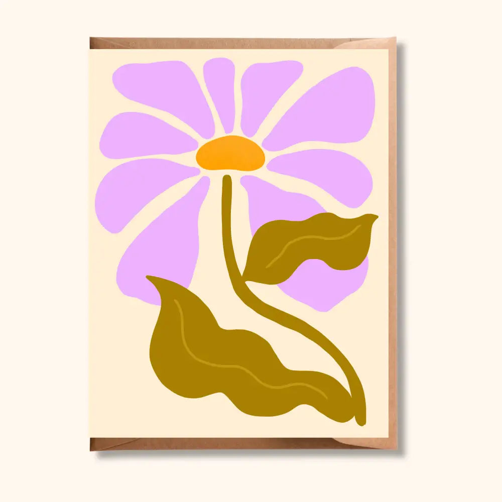 Brush + Bird Paper Co. - Bold Retro Daisy Greeting Card | 60s Flower Any Occassion