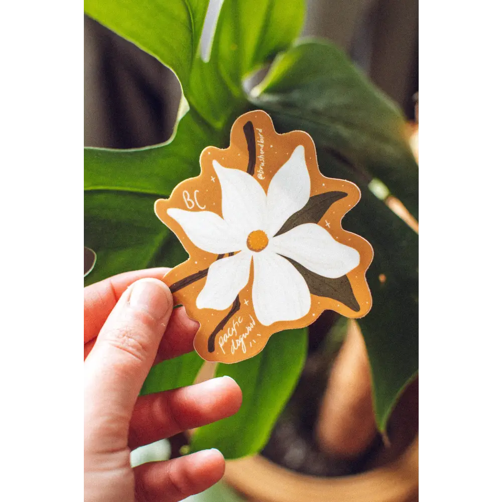 Brush + Bird Paper Co. - British Columbia Provincial Flower Sticker | Pacific Dogwood