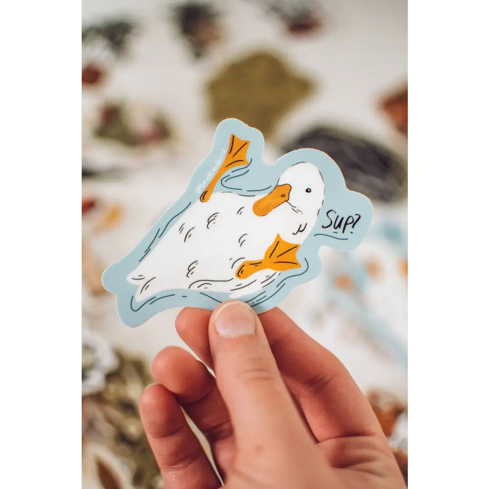 Brush + Bird Paper Co. - Cute Duck Waterproof Diecut Vinyl Sticker | Lover Gift