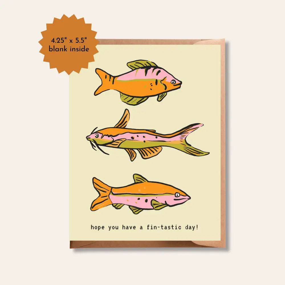 Brush + Bird Paper Co. - Hope You Have a Fin-tastic Day | Birthday Greeting Card