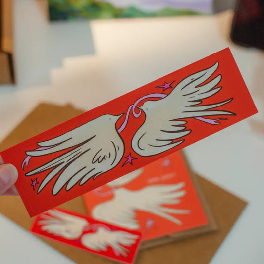Brush + Bird Paper Co. - Love Birds Bookmark | Illustrated Valentines Day Design