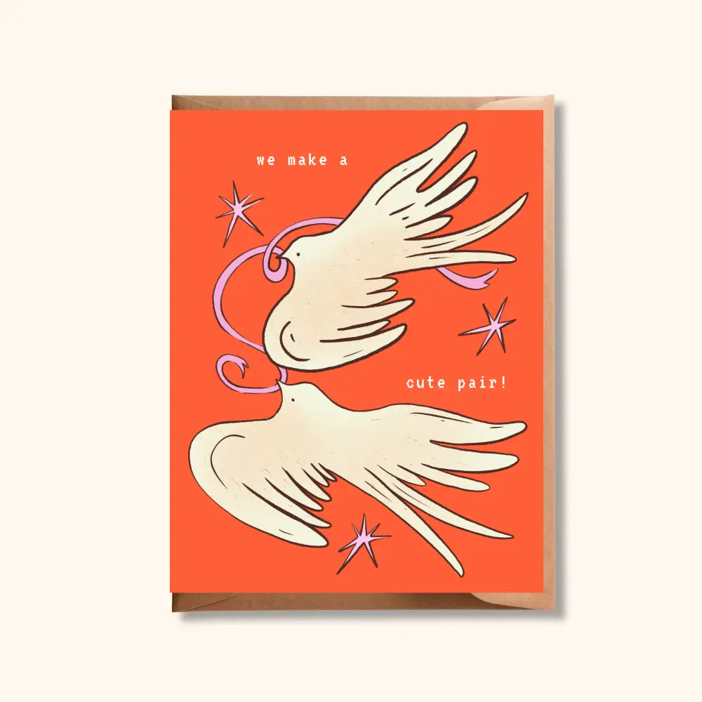 Brush + Bird Paper Co. - Love Birds Valentine’s Day Card | Pair of Greeting