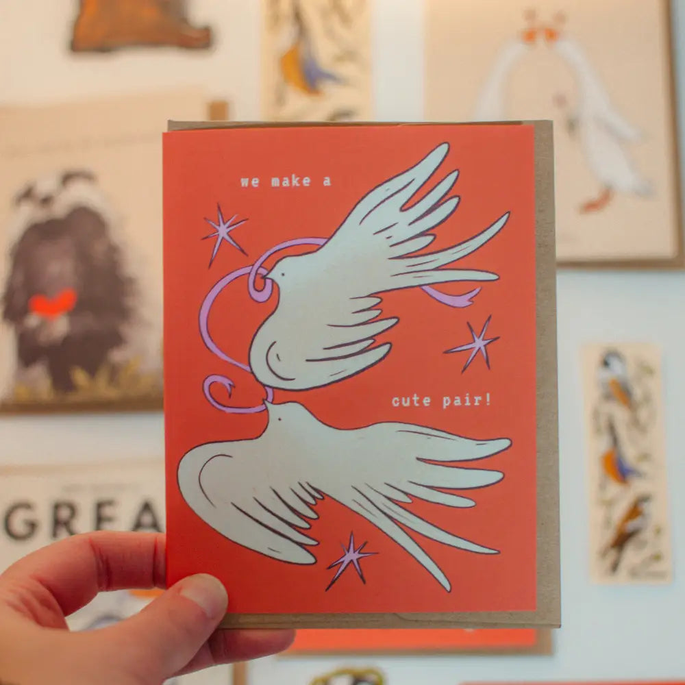 Brush + Bird Paper Co. - Love Birds Valentine’s Day Card | Pair of Greeting