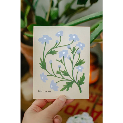 Brush + Bird Paper Co. - Love You Mom Greeting Card | Mother’s Day Dainty Flowers