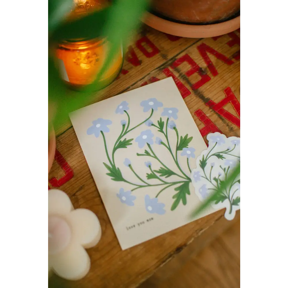Brush + Bird Paper Co. - Love You Mom Greeting Card | Mother’s Day Dainty Flowers