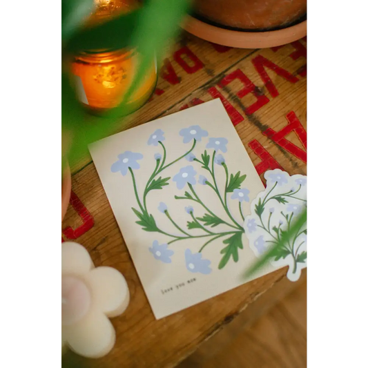 Brush + Bird Paper Co. - Love You Mom Greeting Card | Mother’s Day Dainty Flowers
