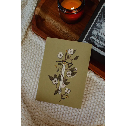 Brush + Bird Paper Co. - Sword of the Forest Mini Print | 5x7 Recycled Matte Finish Protective Cello Sleeve