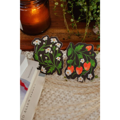 Brush + Bird Paper Co. - Wild Strawberry Sticker | Waterproof Vinyl Diecut