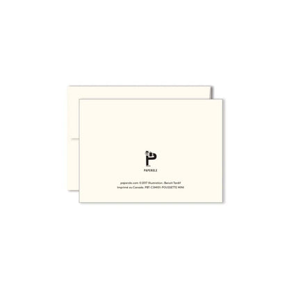 Stroller Mini card paired with its cream envelope