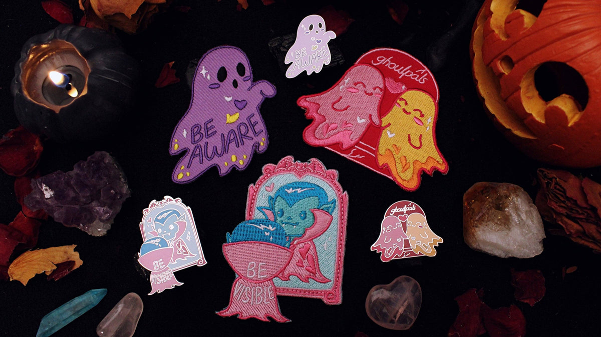 Back view of the Be Visible Trans Patch showing the iron-on backing