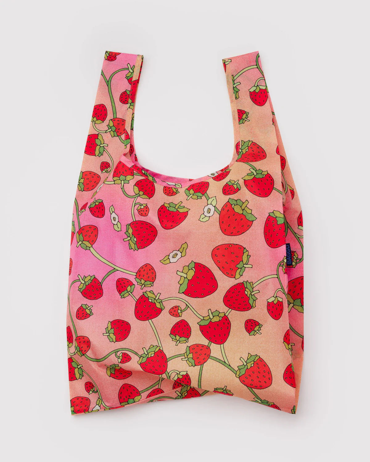 Standard Baggu Reusable Tote Bag - Strawberry Blossom