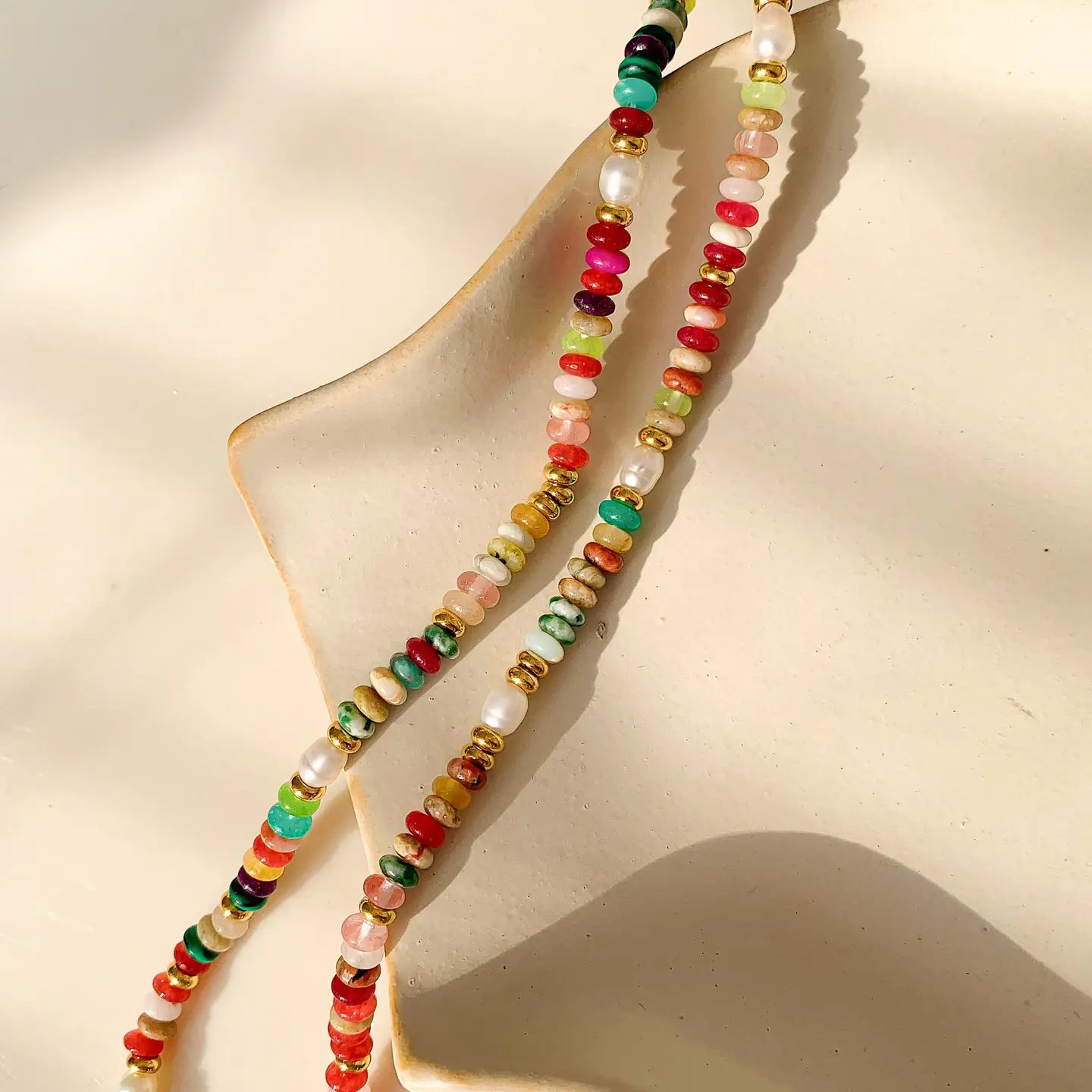 Sunny Boho Color Beaded Necklace