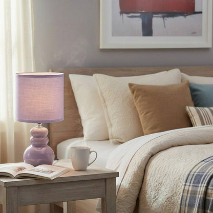 Ceramic Table Lamp with Shade Bubbly - Purple
