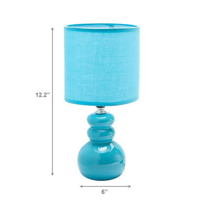 Ceramic Table Lamp with Shade Bubbly - Blue