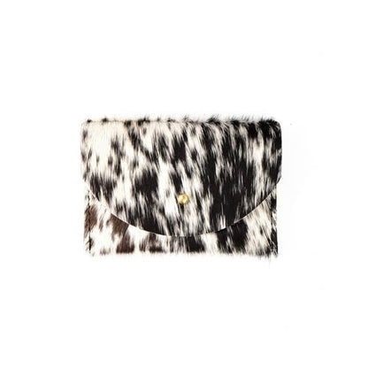 Salt + Pepper Hair on Hide Cardholder