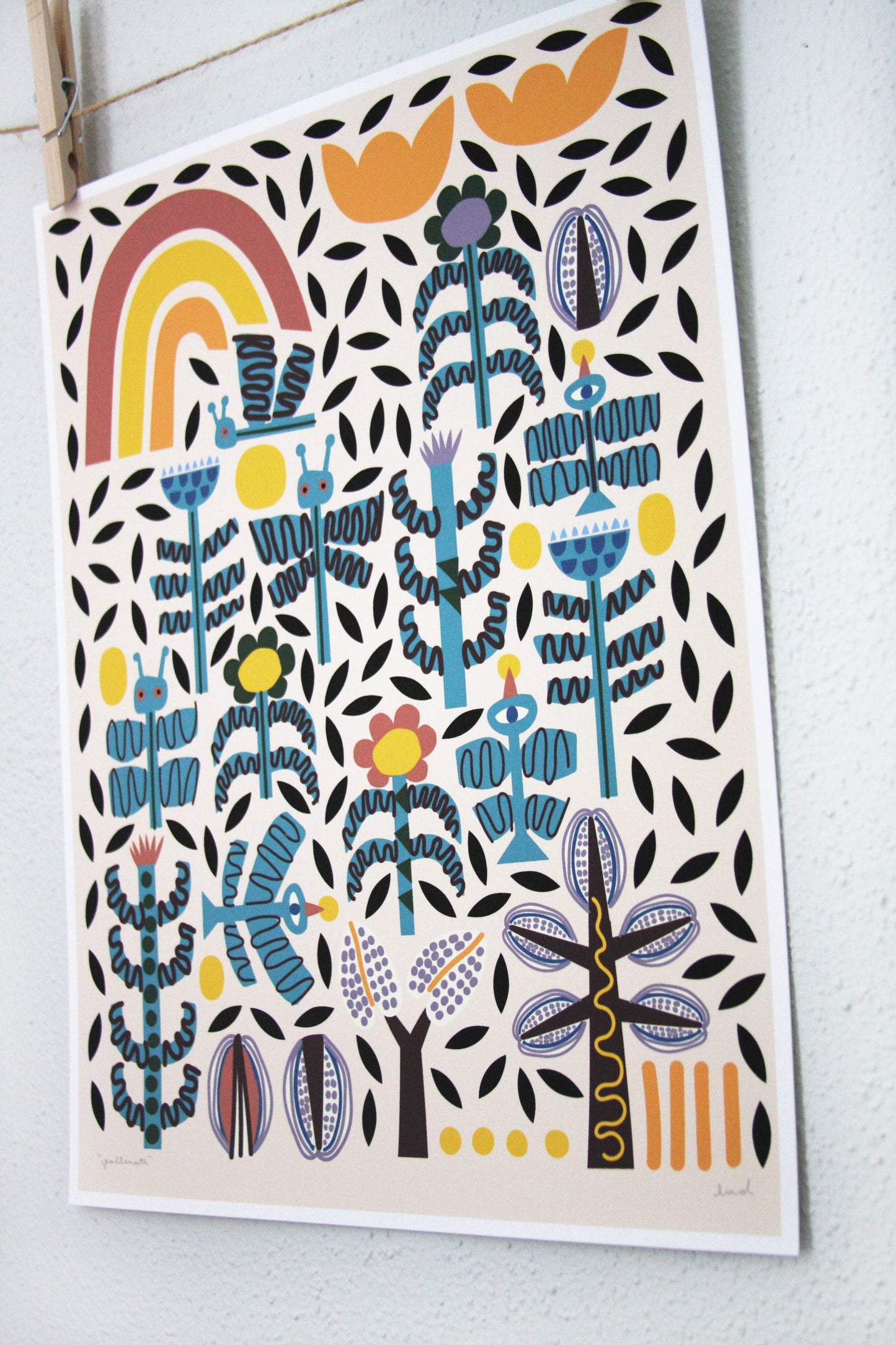 Pollinate archival print by Leah Duncan, detail view 2 — PABOOM