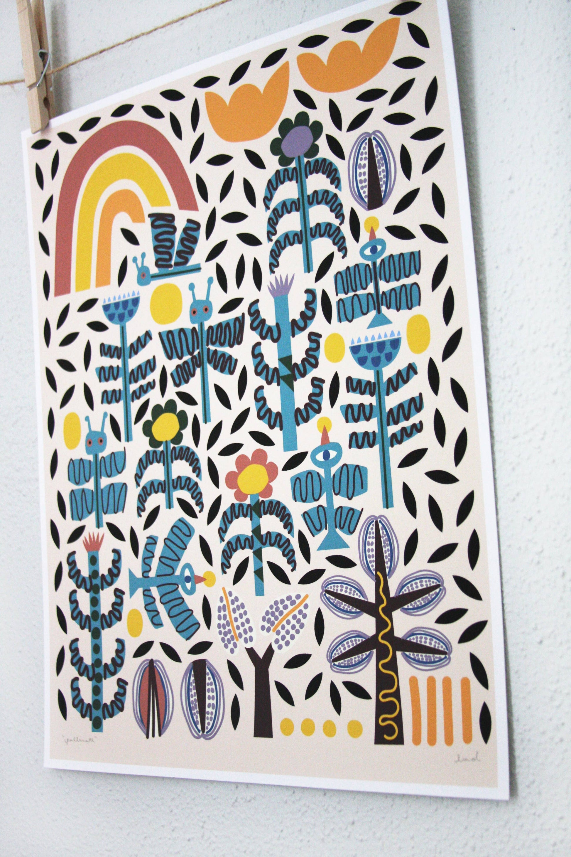 Pollinate archival print by Leah Duncan, detail view 2 — PABOOM