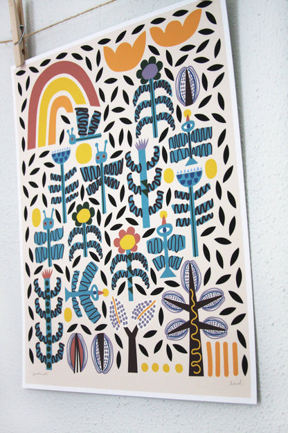 Pollinate archival print by Leah Duncan, detail view 2 — PABOOM