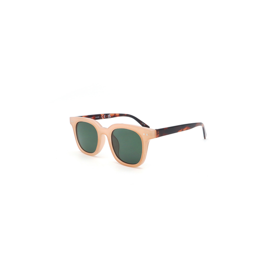 Retro Square Round Sunglasses in Nude & Tortoise