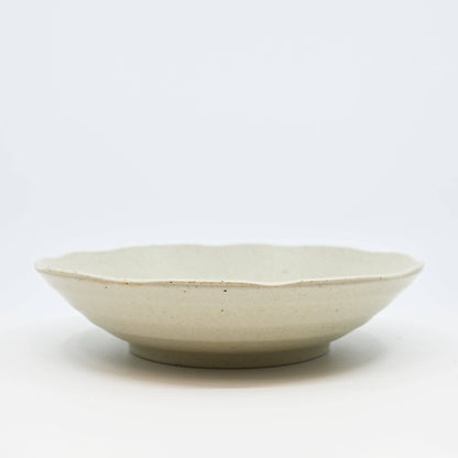 Nature White deep plate made in Japan - PABOOM