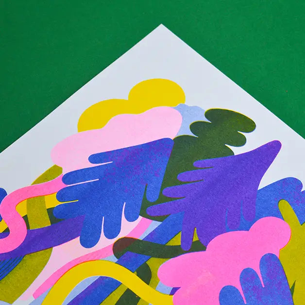 Jungle Cat Risograph Print