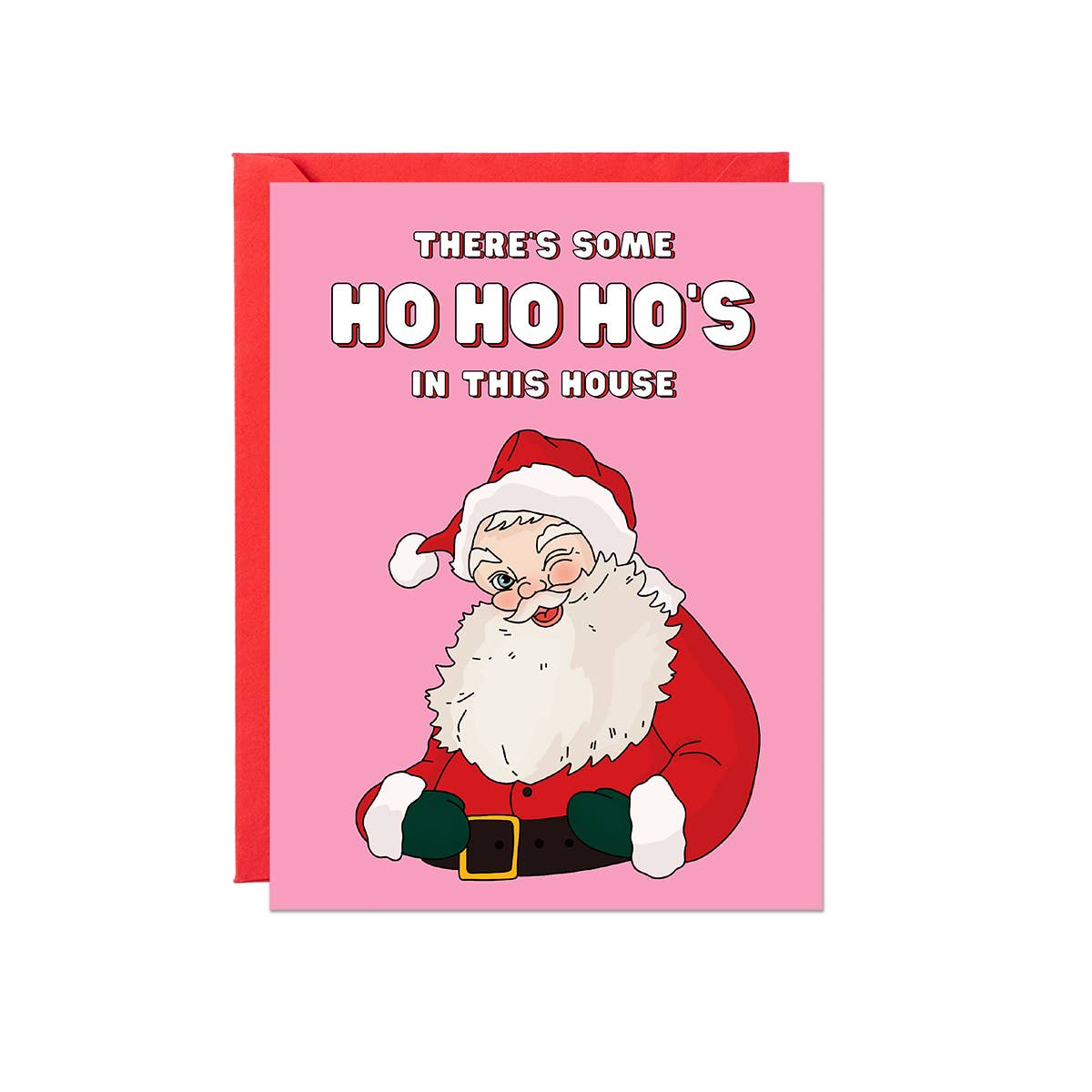 Ho Ho Ho's in This House Card Boxed S/6