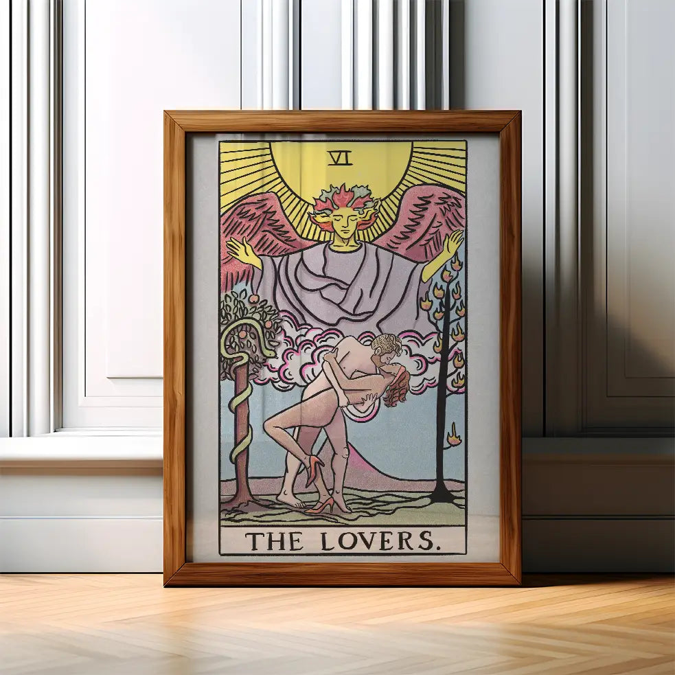 The Lovers Tarot Card Print 8x10