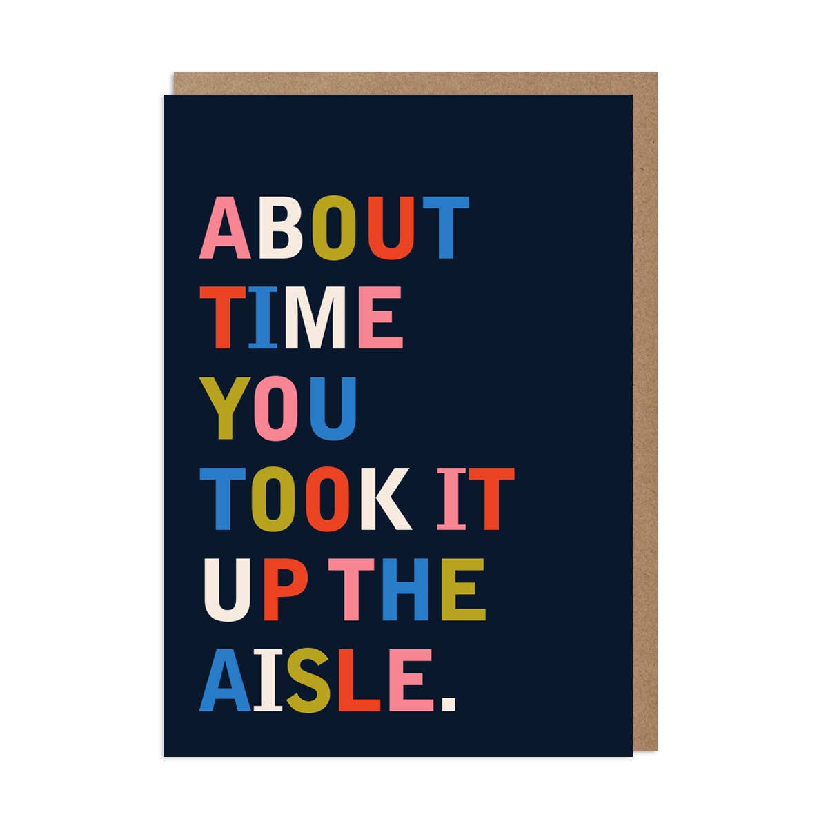 Up the Aisle Funny Wedding Card