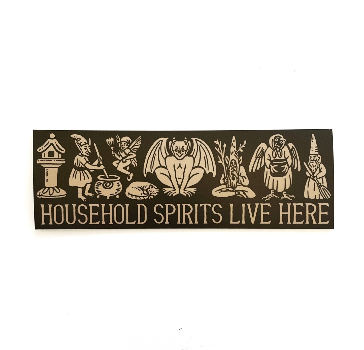 Household Spirits Live Here Magnet